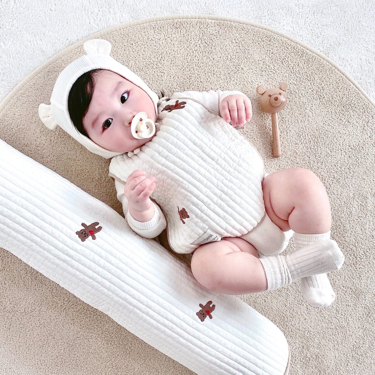 하트베어 아기 수면조끼 턱받이