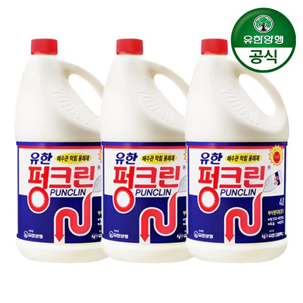 유한락스 펑크린 4L 3개