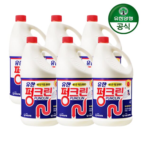 유한락스 펑크린 4L 6개
