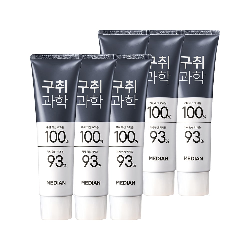 메디안 구취과학 치약 프리징 쿨민트 120g 6입