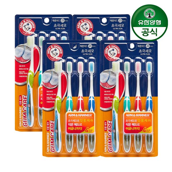 암앤해머 칫솔 검케어 4입 4개