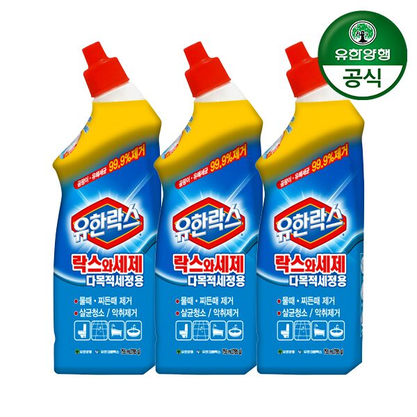 유한락스 락스와세제 다목적세정용 755ml 3개