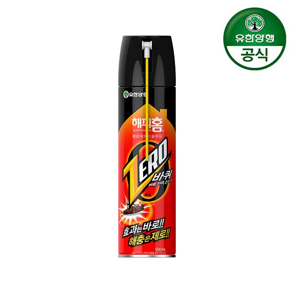 해피홈 바퀴제로 에어로솔 500ml 1개 / 빈대 벼룩 살충제