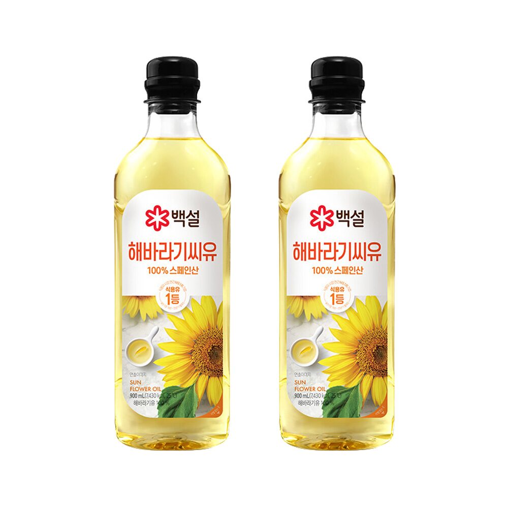 백설 해바라기씨유 900ml*2개